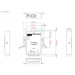 RS232 til RS485 eller RS422 konverter, galvanisk isoleret, MOXA TCC-100i