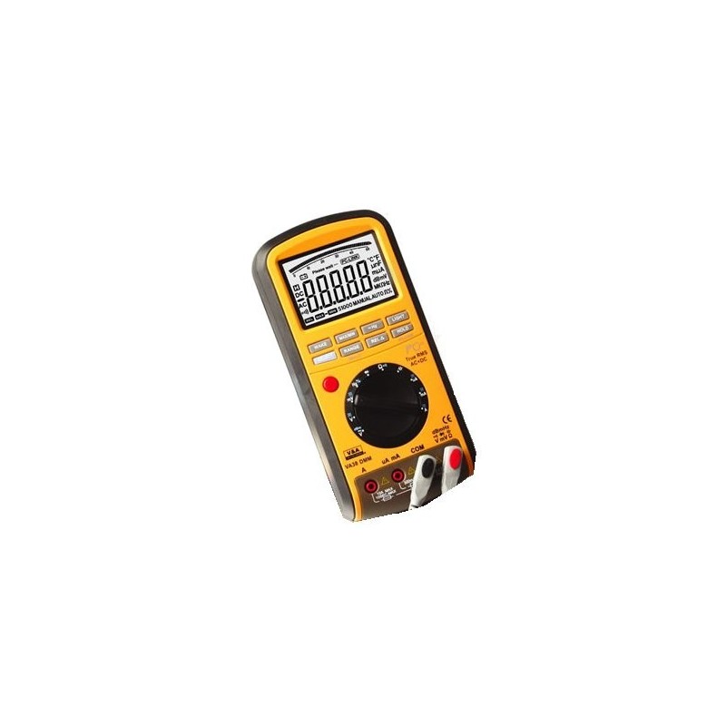 Digital multimeter med tester för termoelement, transistorer och dioder