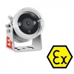 2MP ATEX Zone 1 och 2 CLASS IIC IP Bullet-kamera i 304 stålhölje, IP66, 4mm objektiv. IR. PoE och 12VDC