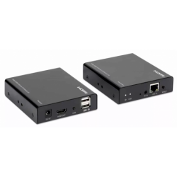 HDMI KVM extender 120 meter från Cat 6a / 7 RJ45-kabel, över LAN, IR, USB