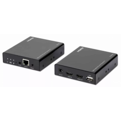 HDMI KVM extender 120 meter från Cat 6a / 7 RJ45-kabel, över LAN, IR, USB