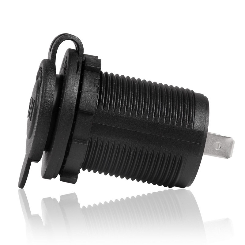 12V USB -cigarutlopp för bil, båt, traktor, vattentät, dammtät runt