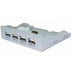 4-portars USB HUB för installation i PC 3,5"