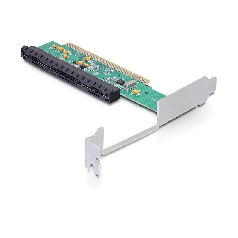 Kort med PCI kantkontakter med PCIE. PCIE uttag för instickskort