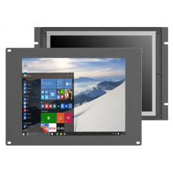 15" Industriell pekskärm med open frame eller panelfäste 300cd/m2, Vesa, touch HDMI, VGA, DVI, A/V