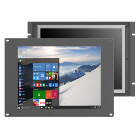 15" Industriell pekskärm med open frame eller panelfäste 300cd/m2, Vesa, touch HDMI, VGA, DVI, A/V