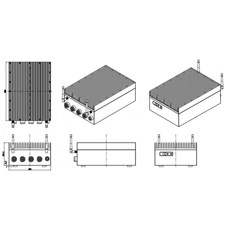 Full IP67 vandtæt industriell IOT PC, Intel i3/i5/i7 eller celeron - DANBIT