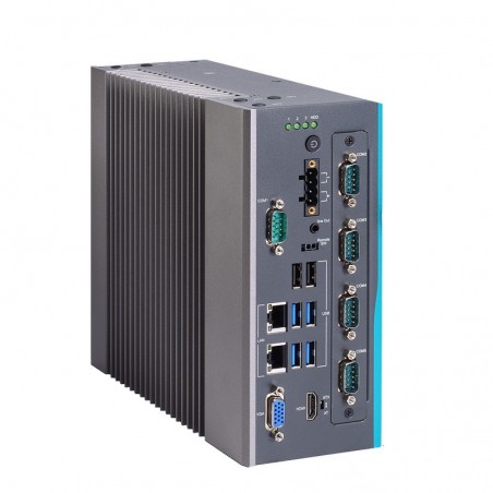 Industriell PC i3, i5,i7 fläktlös, för DIN  skenmontering, VGA, HDMI, Isolerad RS232,422,485 Chipset Q370