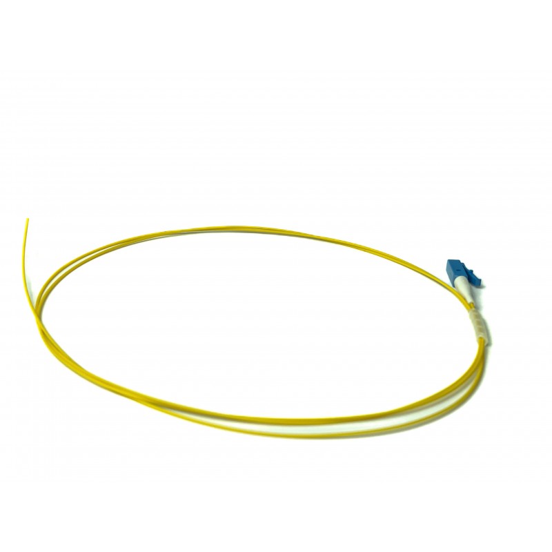 Pigtail fiberkabel Single mode, LC-PC 0,5, 9 / 125my, gul, LSZH, Simplex