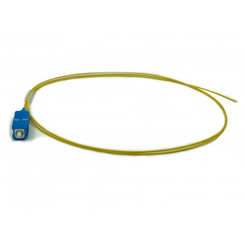 Pigtail fiberkabel Single Mode SC-PC, 1m, 9 / 125my, gul, LSZH, Simplex