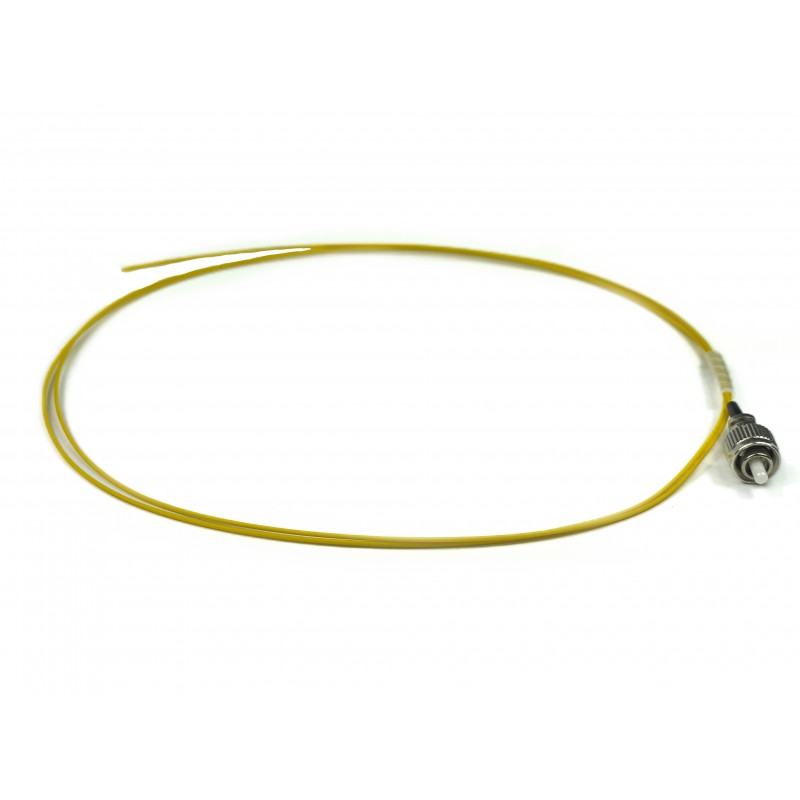 Pigtail fiberkabel single mode, FC-PC, 3m, 9 / 125my, gul, LSZH, Simplex