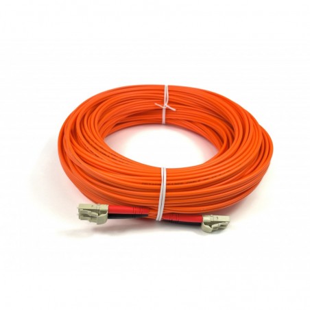 Fiberkabel, multiläge, LC-LC, 25m, 62,5/125my, LSZH, Duplex med 2 LC-kontakter i varje ände