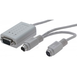 RS232 till tangentbord mini DIN6 HID via PS/2-porttangentbord - ASCII-tecken CON232K