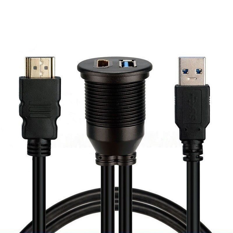 HDMI & USB 3.0 Panelförlängare - 1 meter