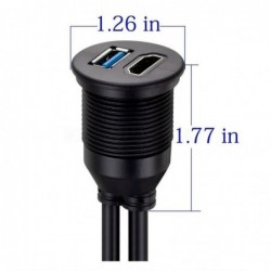 HDMI & USB 3.0 Panelförlängare - 1 meter