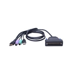 Utdragbar konsol med bildskärm, tangentbord och pekplatta. HDMI. Lokal drift av server i 19" rackskåp