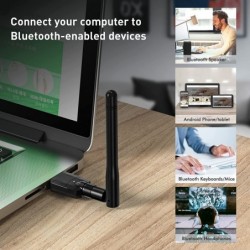 Long Range 100M Bluetooth-dongel via USB med extern antenn