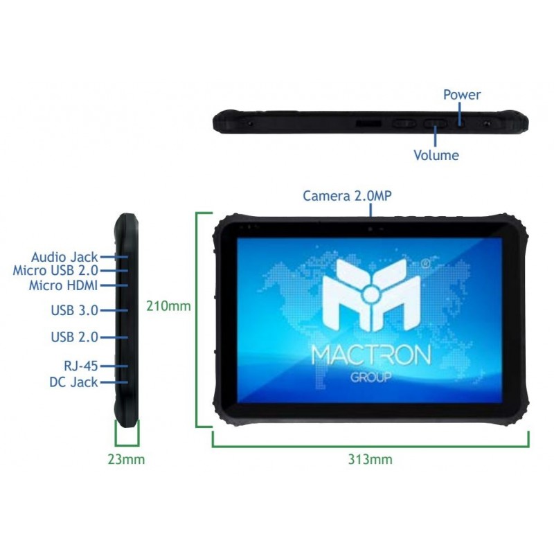 Robust 12,1" Tablet PC: Windows 10, IP65, streckkodsläsare