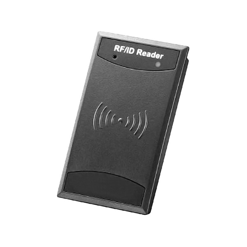 RFID-läsare 13,56 MHz, Mifare, DesFire, Ultralight och 125 kHz EM40XX. För vägg, RS232 och Wiegand
