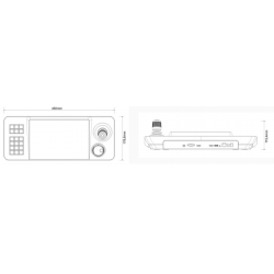 IP-kamerakontroll med LCD, joystick, tangentbord för PTZ-kamera