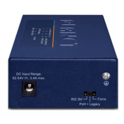 4-portars Multi-Gigabit 802.3bt PoE++ 90 Watt Injector Hub. Effektbudgeten är 160 watt
