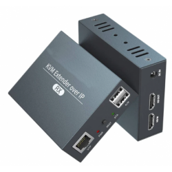 HDMI KVM extender 150 meter från Cat 6a / 7 RJ45-kabel, över LAN, IR, USB