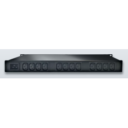 PDU 12 x IEC C13 utgångar 10A, 16A ingång C20, Slå på/av utgångar via nätverk, RJ45, RS232, Energimätning