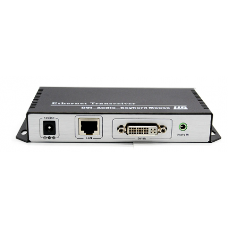 DVI KVM Extender 1080p upp till 120m över Cat 6-kabel eller TCP/IP. USB-tangentbord och mus