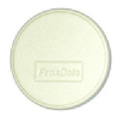 125kHz RFID TAG utformad som bricka i vit, rund, 125 kHz EM