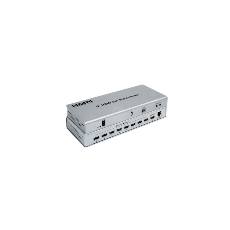 4K HDMI 8 x 1 Multi Viewer. 8 x HDMI-ingång (HD), 1 x HDMI-utgång (4K@30)