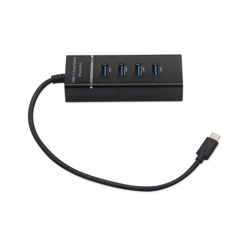 USB-C HUB, USB 3.1-C till 4 x USB 3.0. För smartphone, surfplatta, MAC