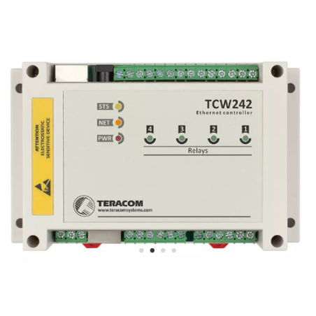 TCW242 Datainsamlare via Internet/LAN, 4 x digital ingång, 4 x analog ingång, 4 x reläutgång
