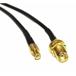 Konvertera MCX hane till SMA hona med 15 cm kabel | 50 ohm impedans
