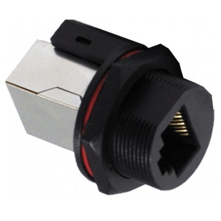 RJ45-kontakt, IP69K vattentät, med RJ45 hona/hona. UTP 21mm gänga