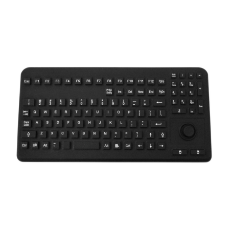 IP68 VESA Mini USB-tangentbord med trackball-mus industriell, medicinsk, laboratorierengöring med alkohol, aceton etc.