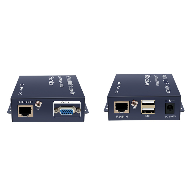 VGA KVM Extender, 100 meter via RJ45 patchkabel. USB-tangentbord och mus,