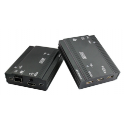 4K60Hz HDMI 4:4:4 KVM-förlängare över fiberkabel Multi Mode med LC, 3 x USB