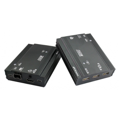4K60Hz HDMI 4:4:4 KVM-förlängare över fiberkabel Multi Mode med LC, 3 x USB