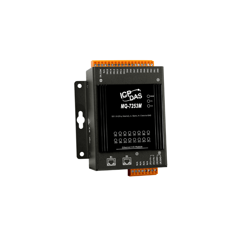 MQTT 16 x Digital ingångsmodul (våt). TCP- och MQTT-protokoll, 2 x LAN-portar
