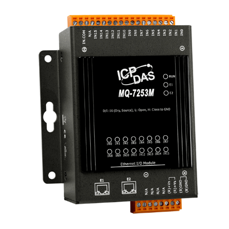 MQTT 16 x Digital ingångsmodul (våt). TCP- och MQTT-protokoll, 2 x LAN-portar