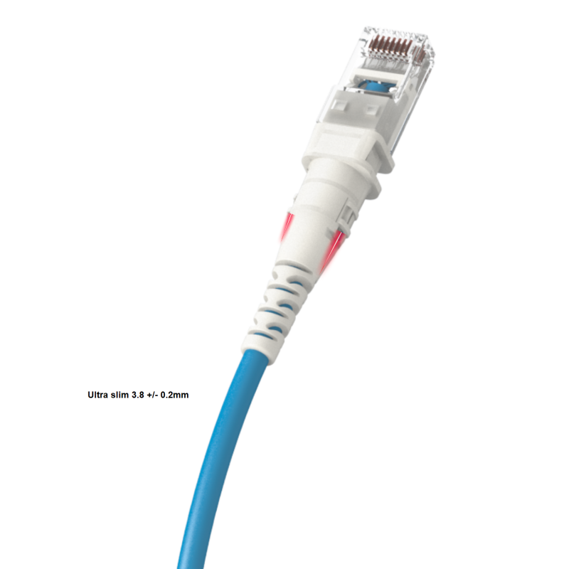 tunn RJ45 CAT. 5,6a,6 nätverkskablar under 5mm, ljusspårning av kabel