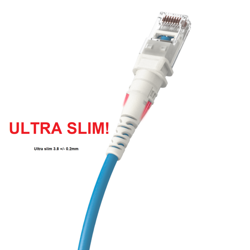 tunn RJ45 CAT. 5,6a,6 nätverkskablar under 5mm, ljusspårning av kabel