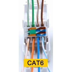Verktygsfri Ethernet-kontakt RJ45 Cat 6
