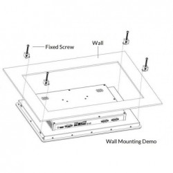 15,6" TFT-panel PC I3, 1000nits, Hög ljusstyrka för användning i solljus, Touch, RS232/422/485