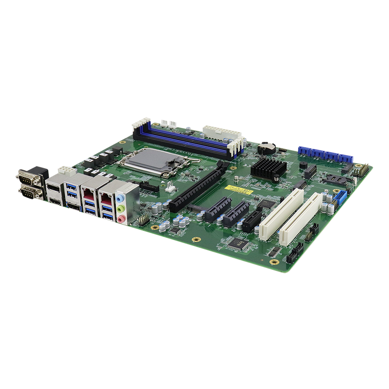 Industriell ATX bunkort 12/13th Gen, Intel CPU i3,i5,i7,i9 Q670E chipset, RS232, TPM 2.0, Digital I/O