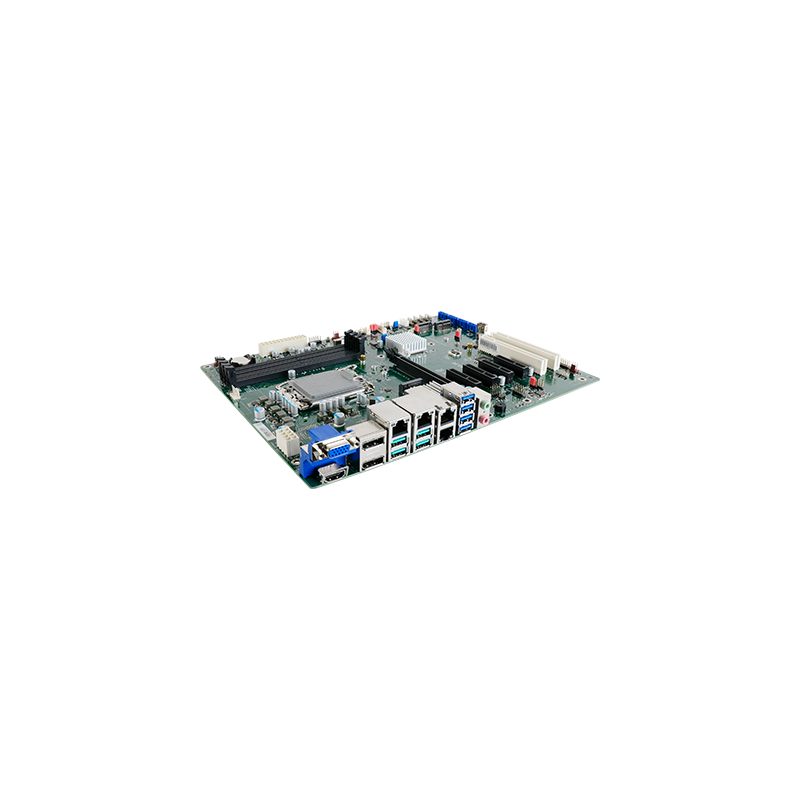 Industriellt ATX-moderkort 10GBit Ethernet, Quad-skärm, USB 3.2, Long Life, 4K, GPU Stöd virtuell GFX-SR-IOV, RS232