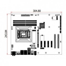 Industriellt ATX-moderkort 10GBit Ethernet, Quad-skärm, USB 3.2, Long Life, 4K, GPU Stöd virtuell GFX-SR-IOV, RS232