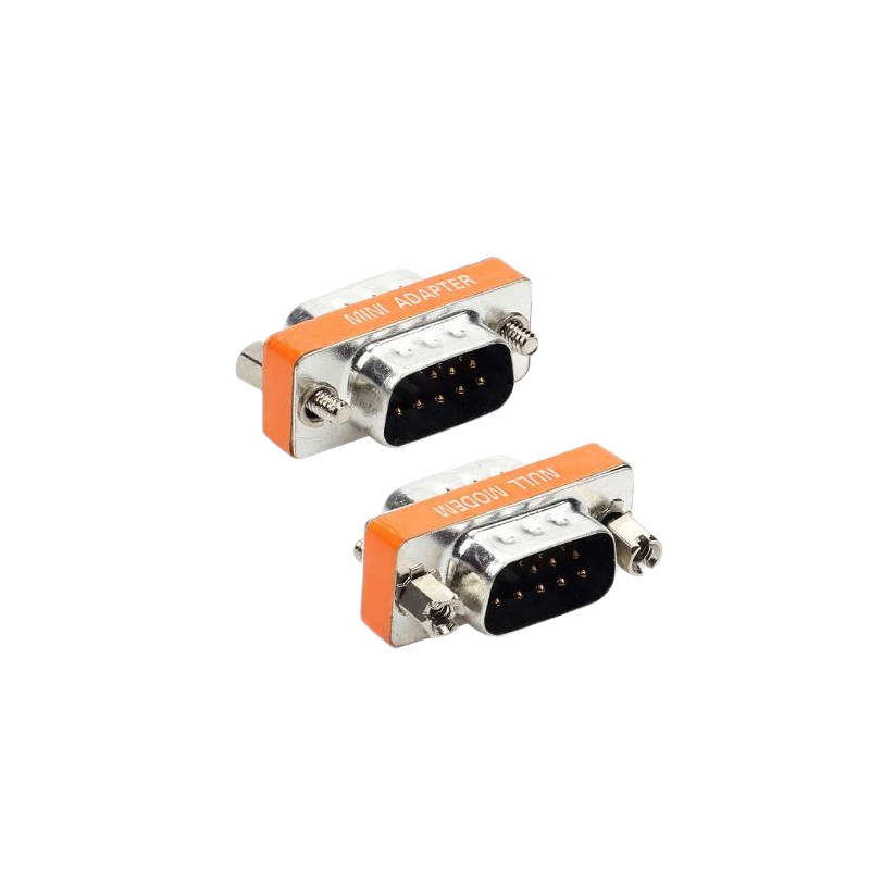 RS232SUB-D DB9 9-PIN hane Nullmodem seriell adapter