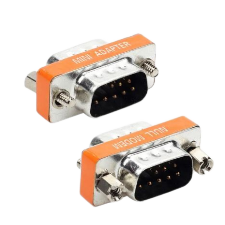 RS232SUB-D DB9 9-PIN hane Nullmodem seriell adapter