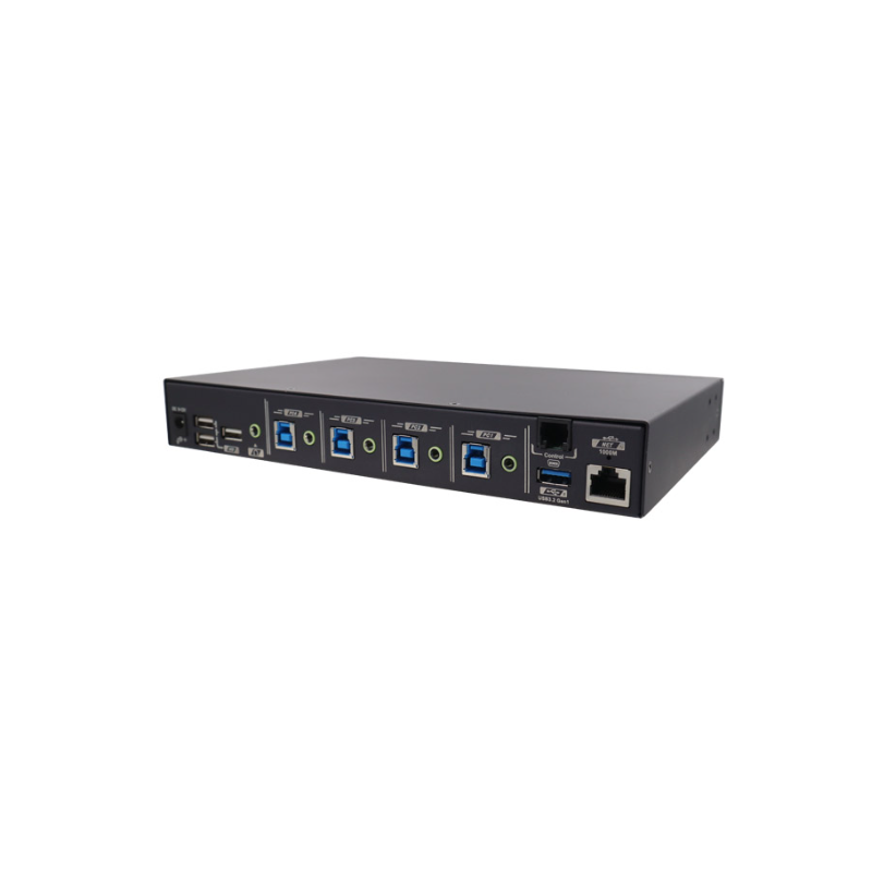 4-portars USB-kontrollerad mus och tangentbord mellan de 4 datorerna - sömlös roaming